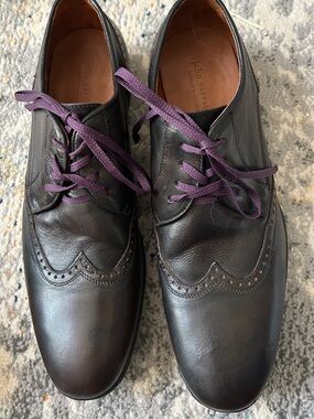 John Varvatos Burgundy Leather Wingtip Oxford Shoes size 13 Made in Portugal VGC
